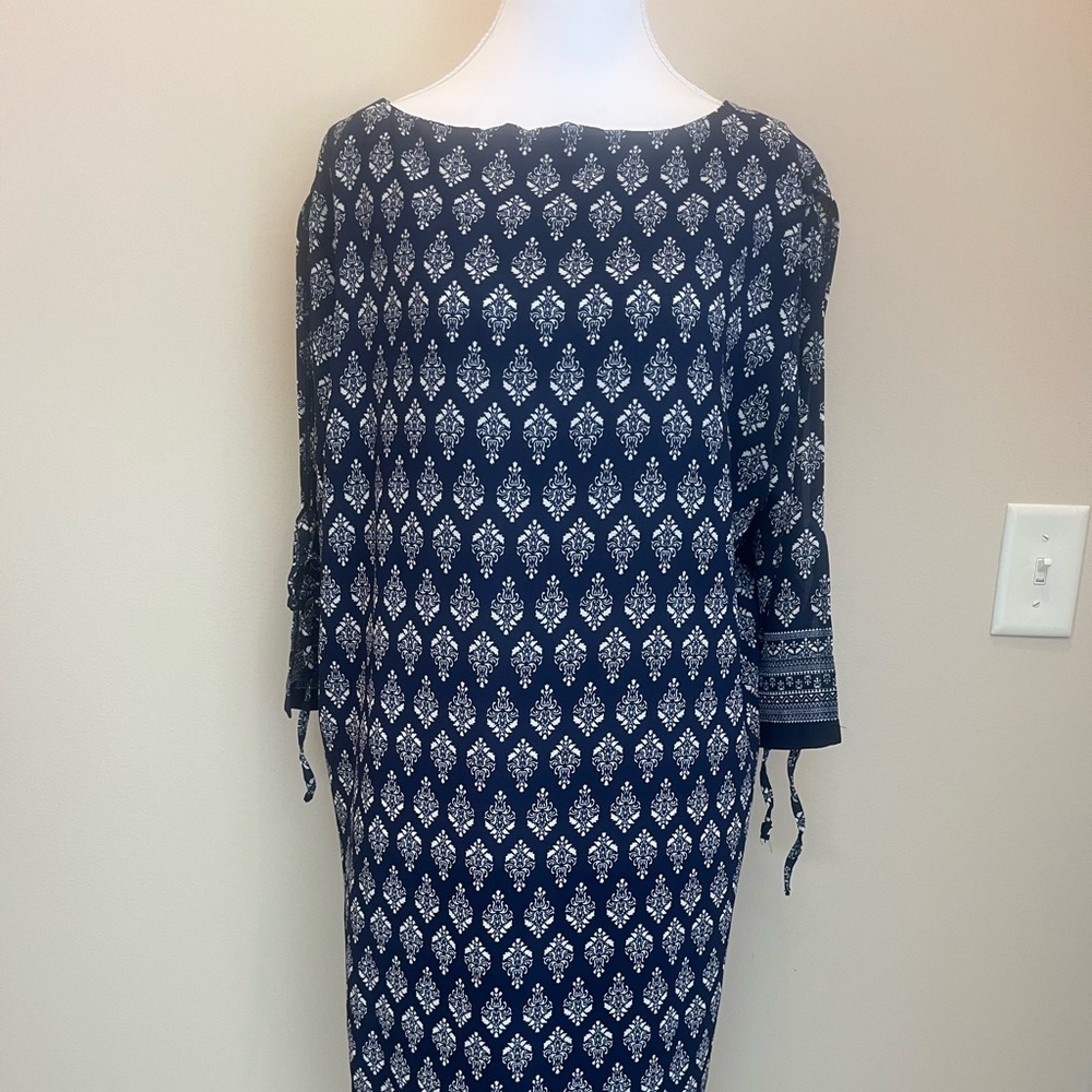 #309 Bali Navy and White 3/4 length Sleeve Dress. It’s adorable.